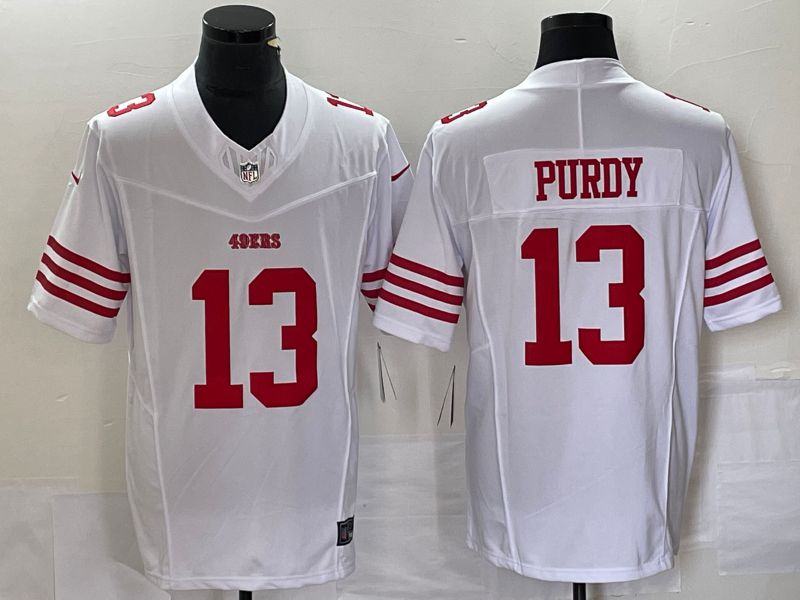 Men San Francisco 49ers #13 Purdy White 2023 Nike Vapor Limited NFL Jersey